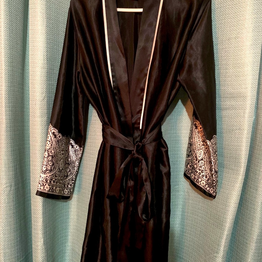 Silk bathrobe